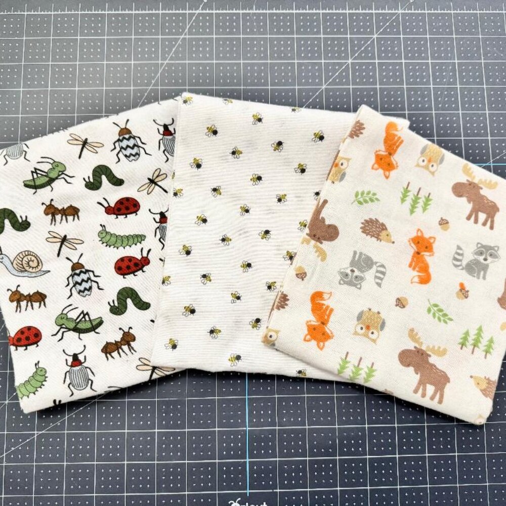 COPY - New HUDSON BABY Gender Neutral Receiving Blankets - LOT of 3 (Cotton)
